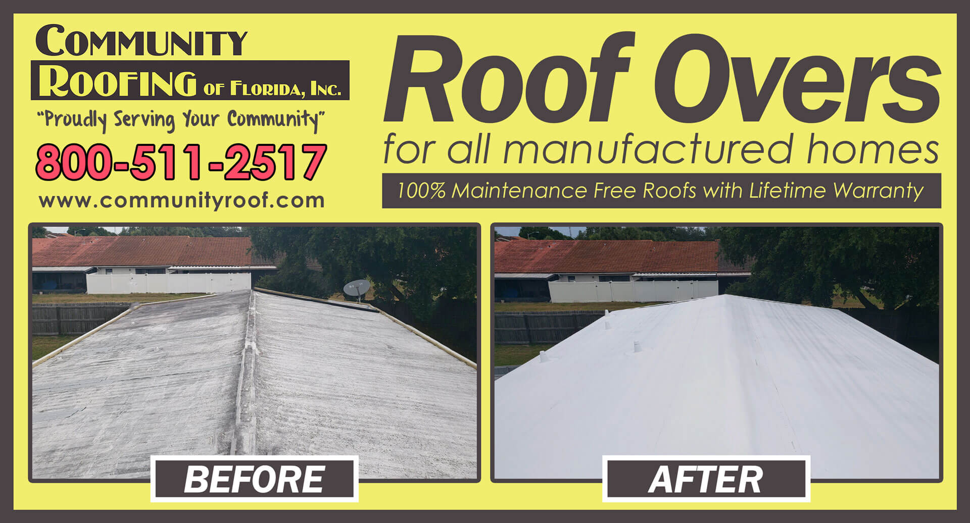 Mobile Home Roof Over Largo Florida