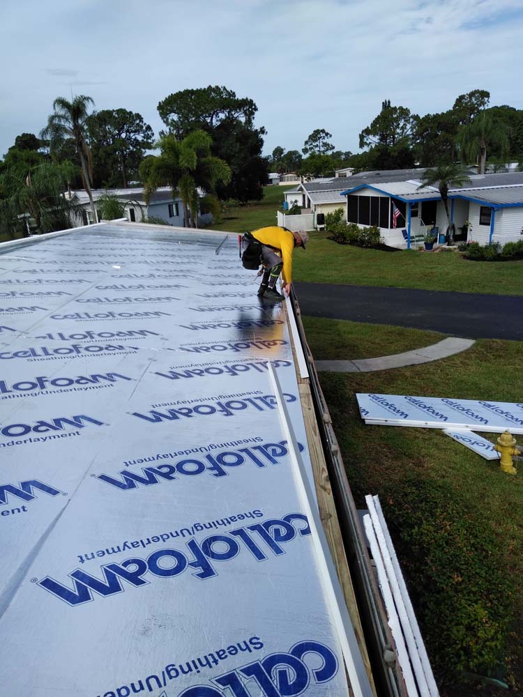 Roof replacement for mobile homes.